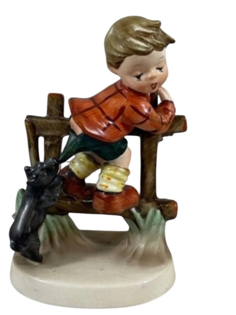 VINTAGE Napco Figurine "Pant-ing" Boy with Dog AHIJ